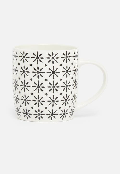 SIAKI - Whimsy mug set of 4 - black & white