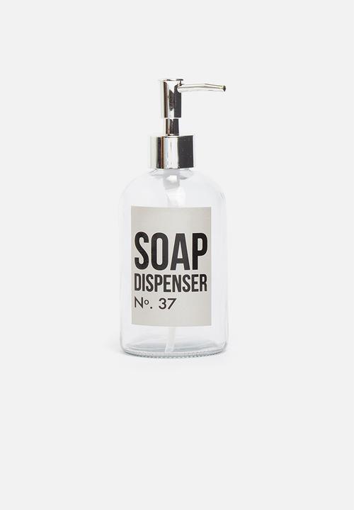 Bathroom Solutions - Glass liquid soap dispenser - clear