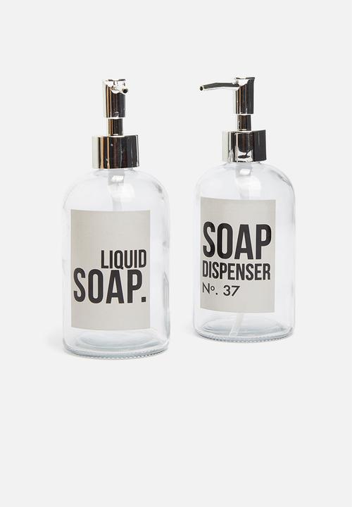Bathroom Solutions - Glass liquid soap dispenser - clear