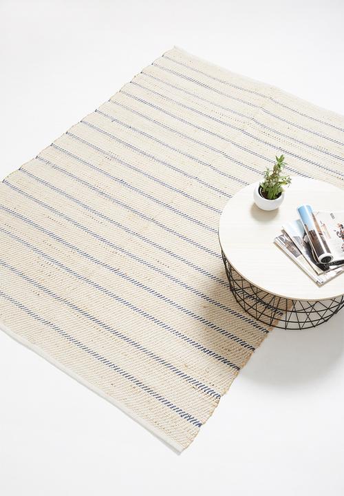 H&S - Perth jute rug - blue stripe