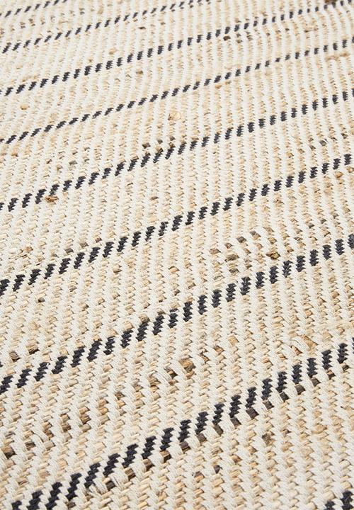 H&S - Perth jute rug - black stripe