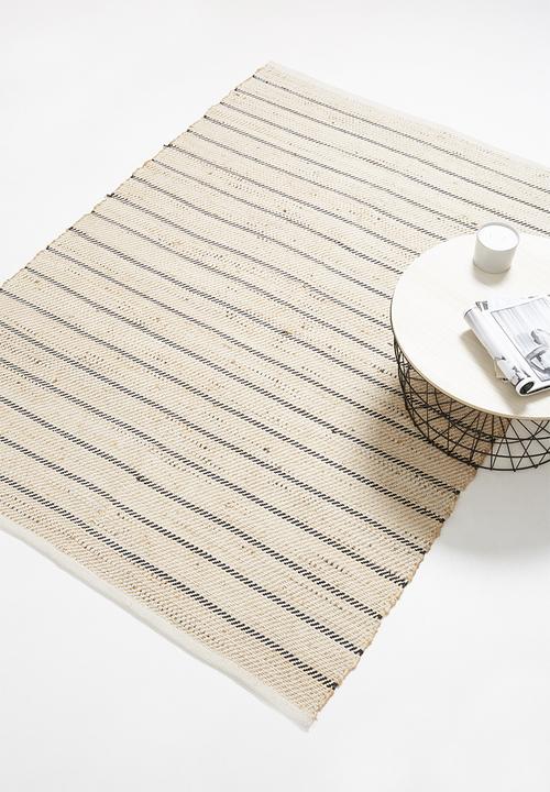 H&S - Perth jute rug - black stripe