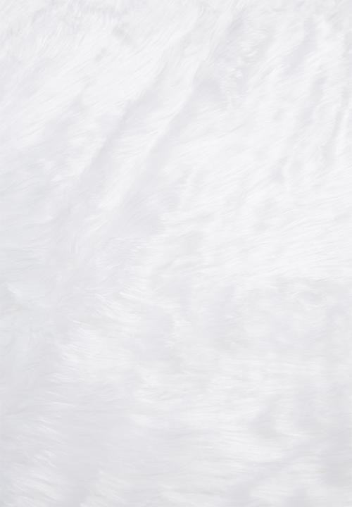 H&S - Round shaggy rug - white