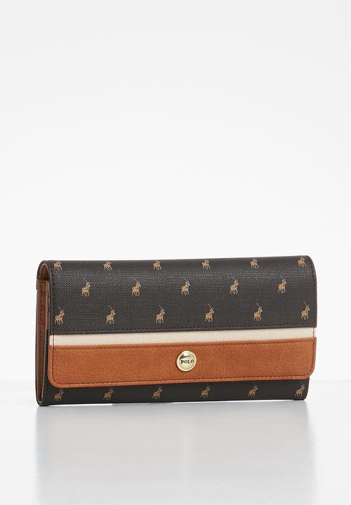 POLO - Heritage trifold purse - brown