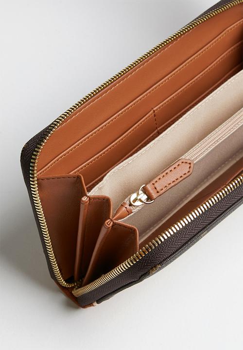 POLO - Heritage zip around purse - brown