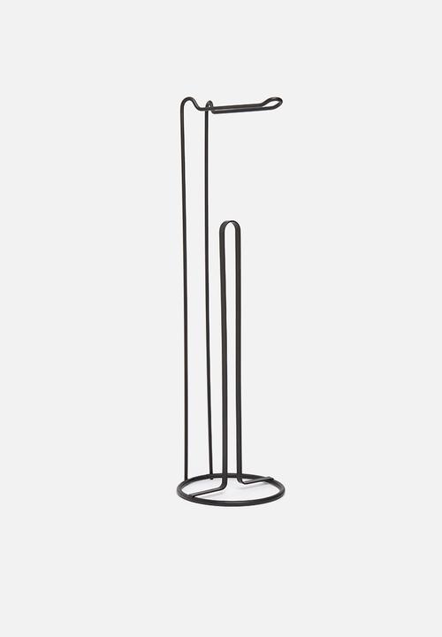 Bathroom Solutions - Standing toilet roll holder - black