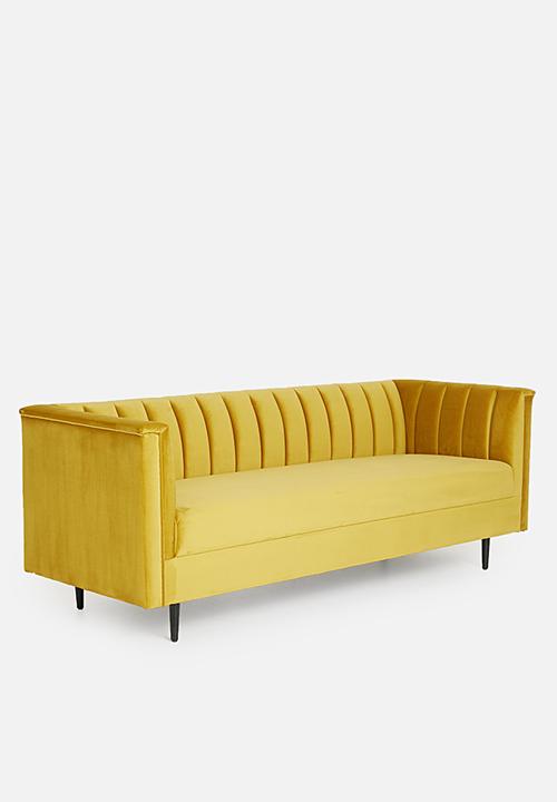 Sixth Floor - Flute 3 seater - mustard