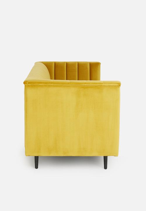 Sixth Floor - Flute 3 seater - mustard
