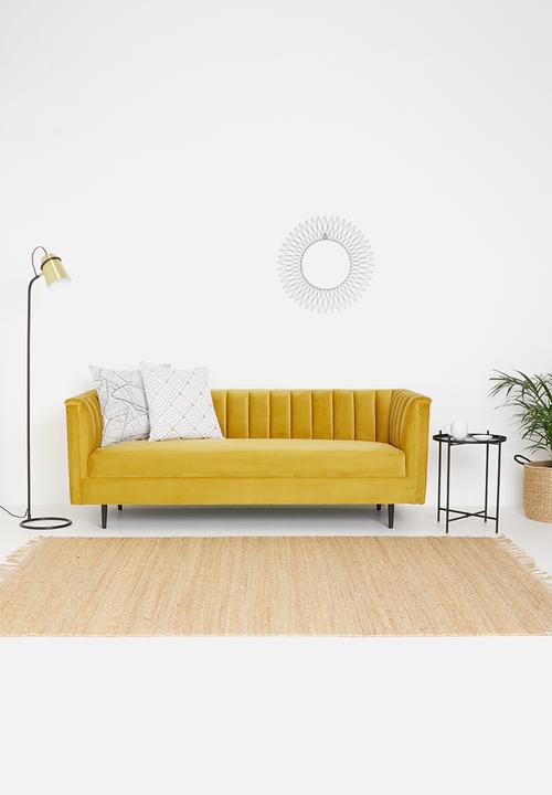 Sixth Floor - Flute 3 seater - mustard