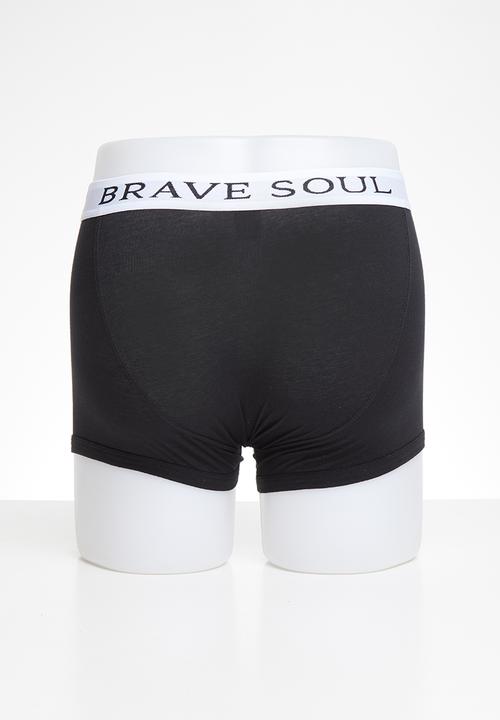 Brave Soul - Ali Branded 2 pack boxers black and grey