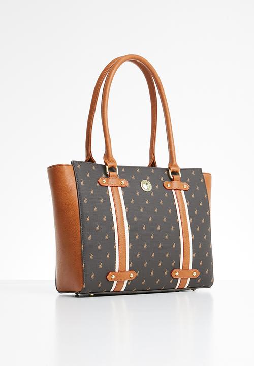 POLO - Heritage tote - brown & black