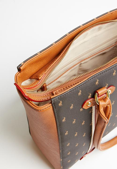 POLO - Heritage tote - brown & black