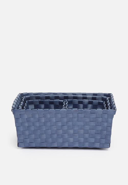 H&S - Kids storage basket set of 4 - blue