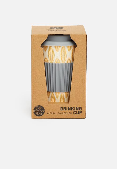 Excellent Houseware - Bamboo mug - charcoal