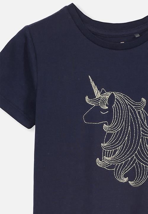 Cotton On - Stevie short sleeve embellished tee - navy 