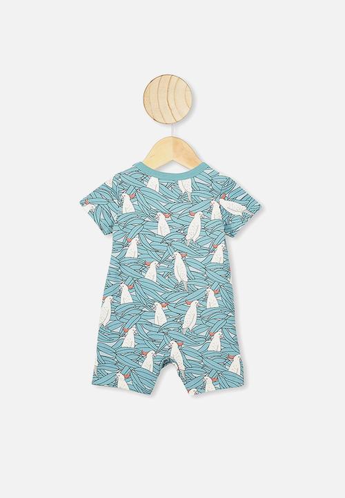 Cotton On - The short sleeve romper - aqua dream