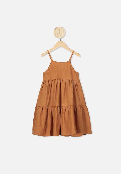 Cotton On - Mackenzie sleeveless dress - amber brown