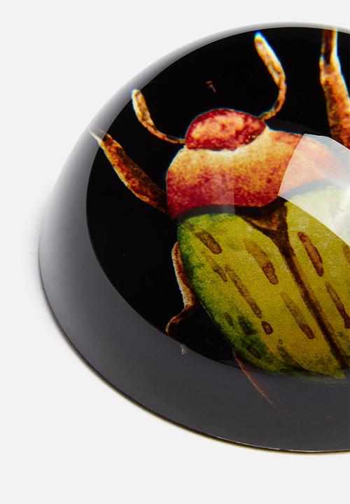 H&S - Insect paper weight - fat green & orange