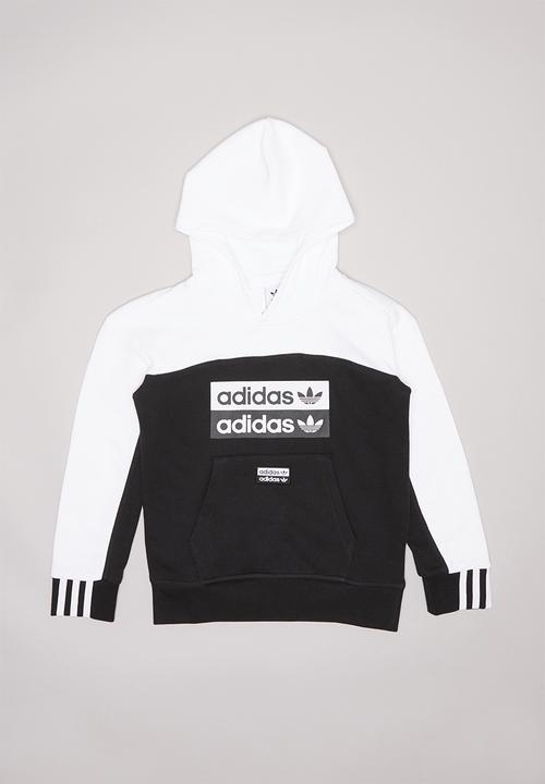 adidas originals hoodie black and white