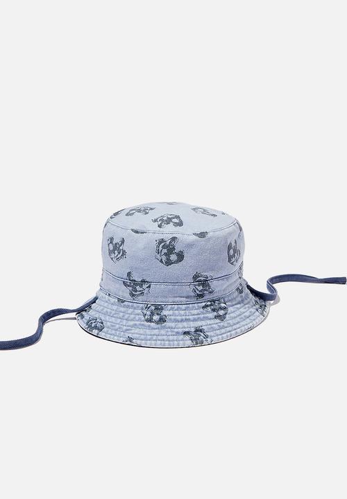 Cotton On - Reversible bucket hat - vintage navy dino