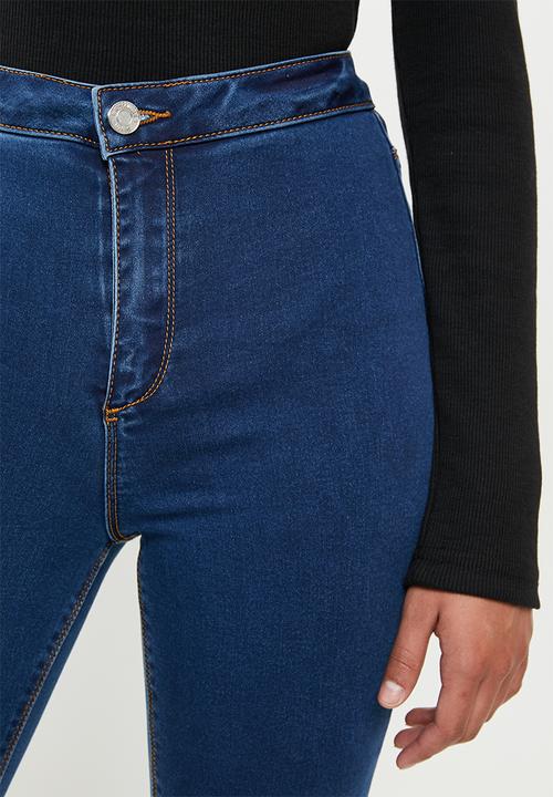 Missguided - Petite vice high waisted skinny jeans - blue
