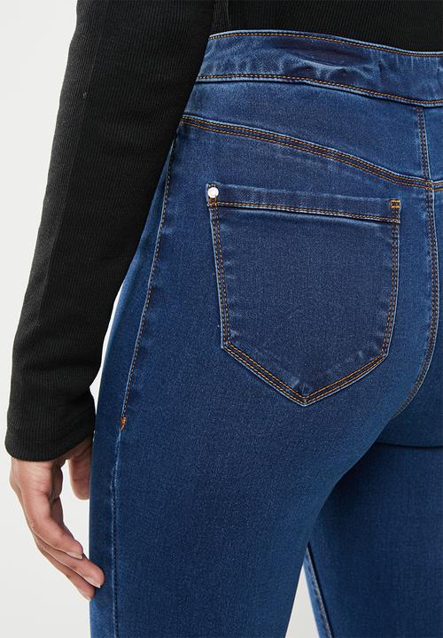 Missguided - Petite vice high waisted skinny jeans - blue