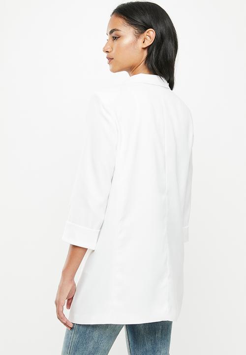 Missguided - Petite core basic blazer - white