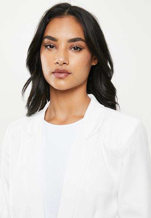 Missguided - Petite core basic blazer - white
