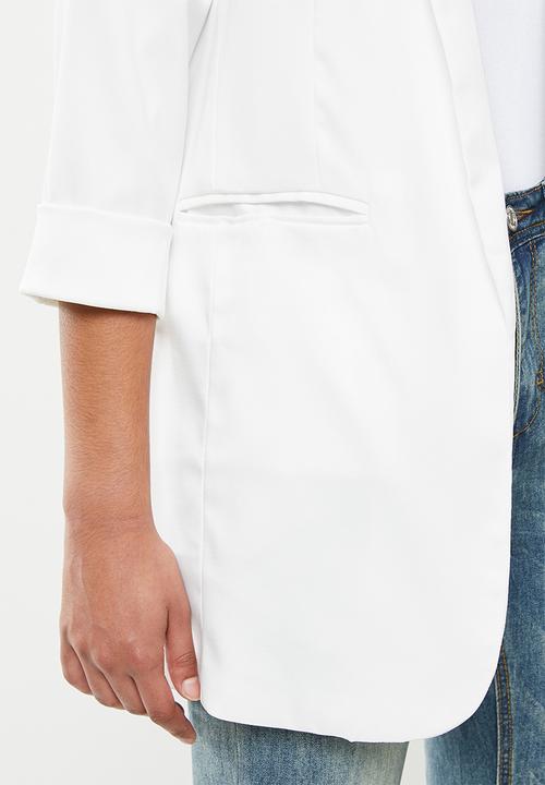 Missguided - Petite core basic blazer - white