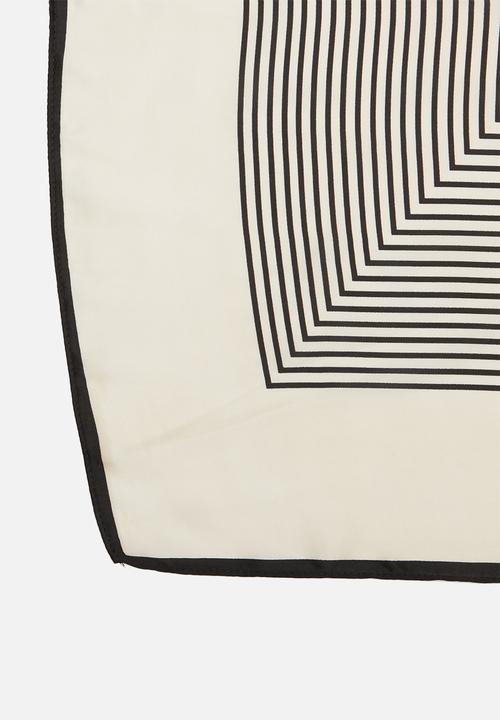 Superbalist - Striped neckerchief - black & cream