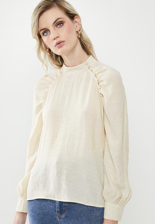 Vero Moda - Stella long sleeve top - neutral