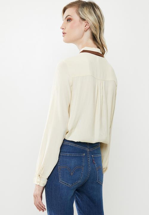 Vero Moda - Fran long sleeve shirt - neutral