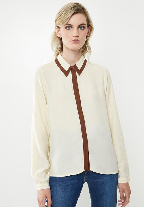 Vero Moda - Fran long sleeve shirt - neutral