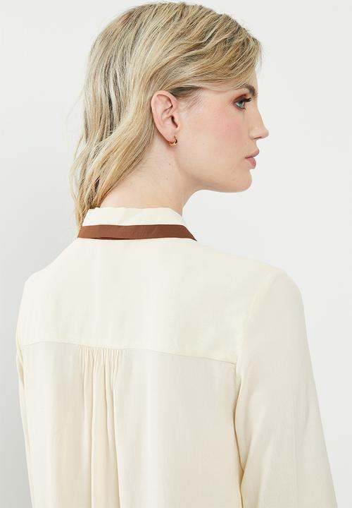 Vero Moda - Fran long sleeve shirt - neutral