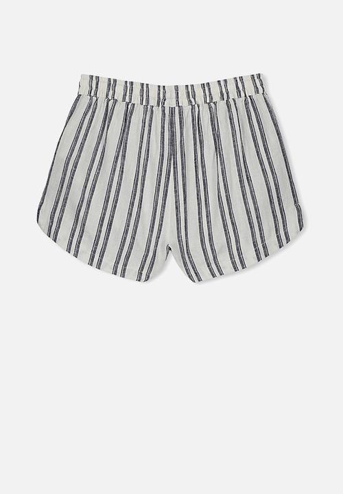 Cotton On - Willow woven short - navy & white 