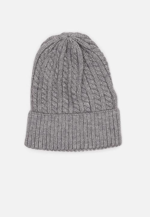 Superbalist - Cable knit beanie - grey