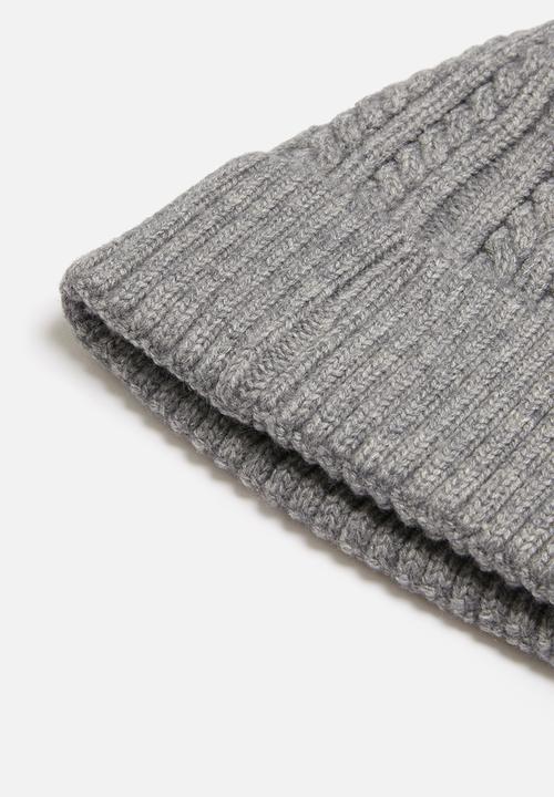 Superbalist - Cable knit beanie - grey
