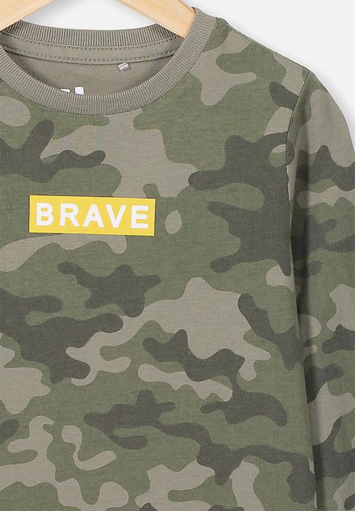 Cotton On - Tom long sleeve tee - khaki