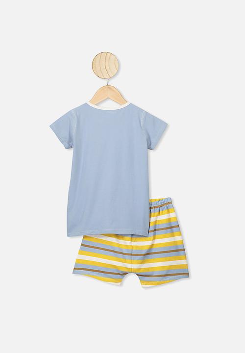 Cotton On - Hudson short sleeve pj set - multi