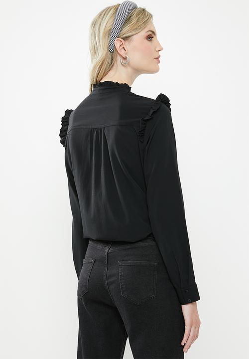 Vero Moda - Fatima long sleeve shirt - black