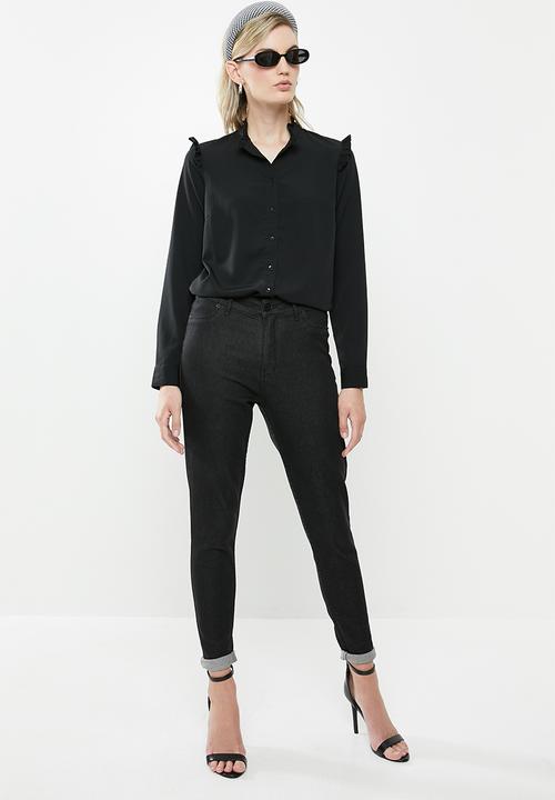 Vero Moda - Fatima long sleeve shirt - black