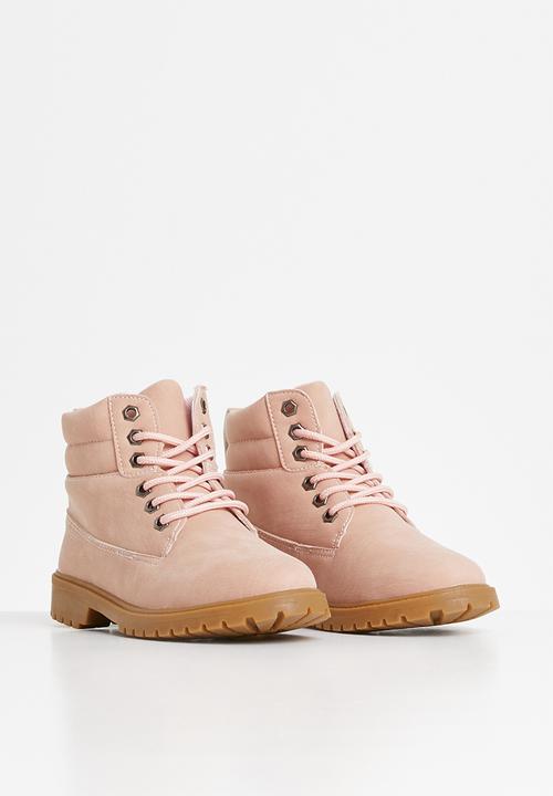 Pop Candy - Girls lace up boot - pink