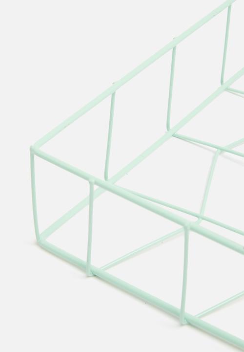 H&S - Wire magazine tray - green