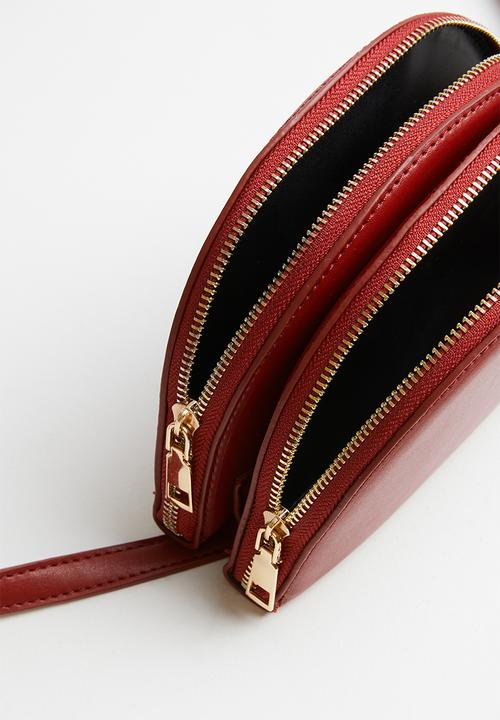 Superbalist - Half moon crossbody - burgundy