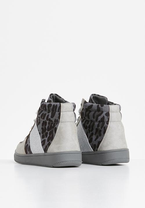 Rebel Republic - Girls combo fabric hi top - grey