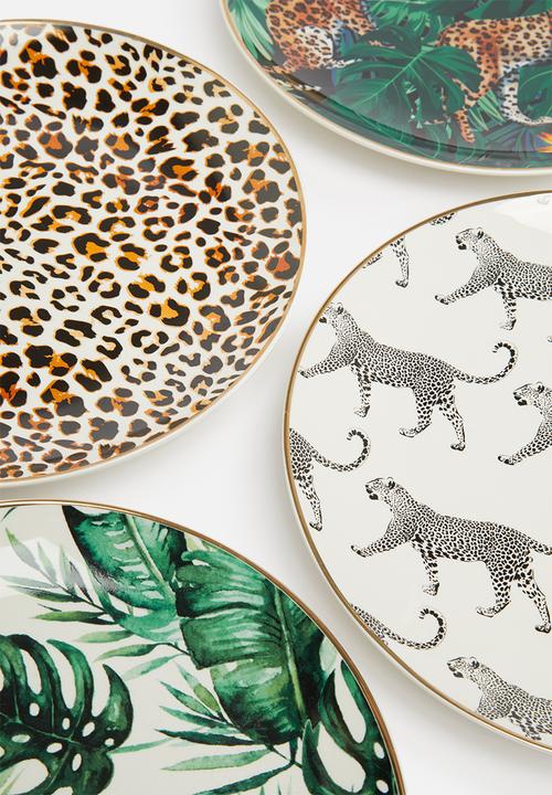 SIAKI - Animal dinner plate set of 4 - multi