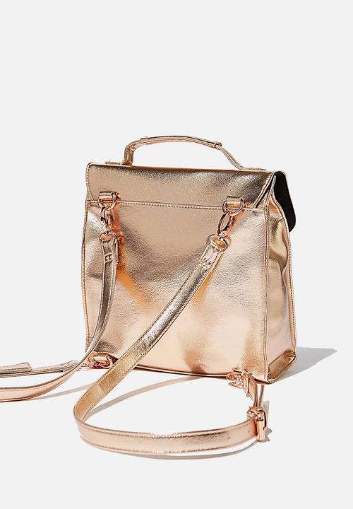 Typo - Buffalo satchel backpack - rose gold