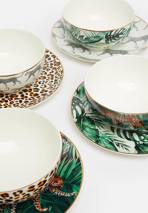 Excellent Houseware - Animal bowl set of 4 - multi