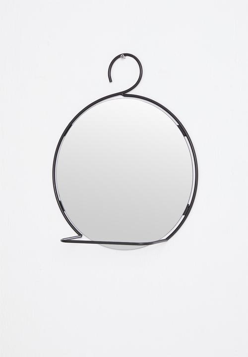 H&S - Circle bathroom mirror - black