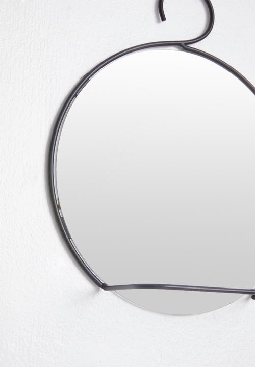 H&S - Circle bathroom mirror - black